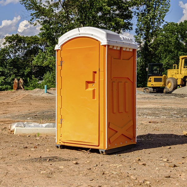 how often are the portable restrooms cleaned and serviced during a rental period in Sagamore